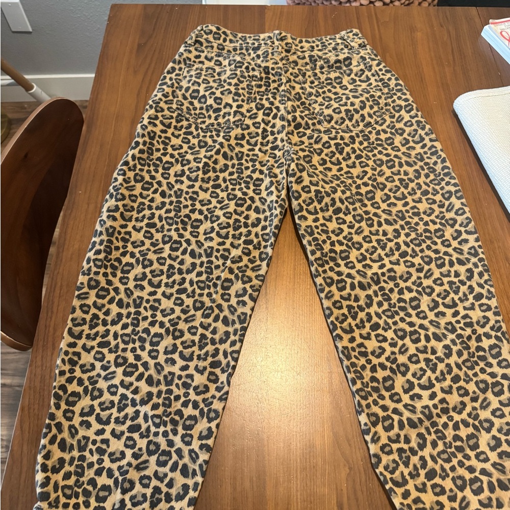 Leopard Print crop  Pants 100% cotton